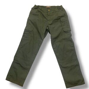 5.11 Tactical Men's Green Ripstop Cargo Pants Sz 32x32 Durable Outdoor Work Wear